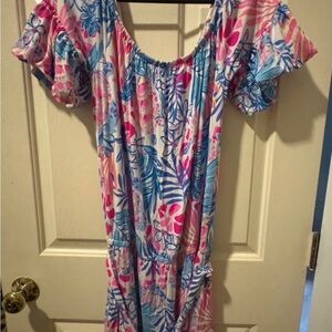 Lilly Pulitzer Pink and Blue Floral Dress